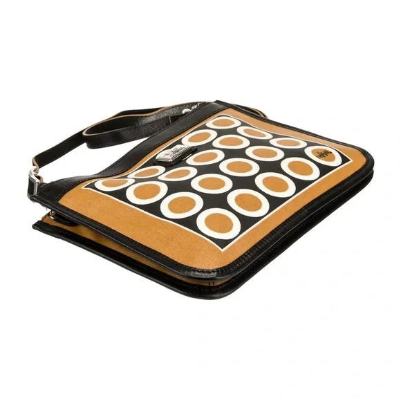 BRIGHTON vintage Vera Neumann collection crossbody black • mod circles - Picture 8 of 9